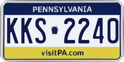 PA license plate KKS2240