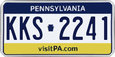 PA license plate KKS2241