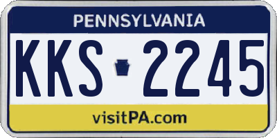 PA license plate KKS2245