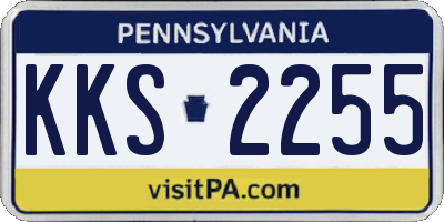 PA license plate KKS2255