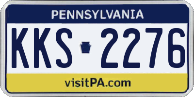 PA license plate KKS2276