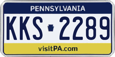 PA license plate KKS2289