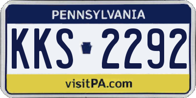 PA license plate KKS2292