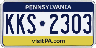 PA license plate KKS2303