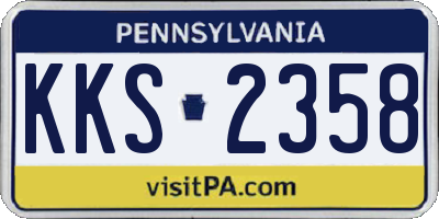 PA license plate KKS2358
