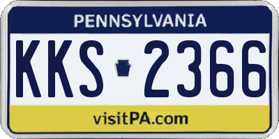 PA license plate KKS2366