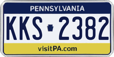 PA license plate KKS2382
