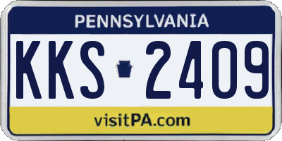 PA license plate KKS2409