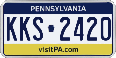 PA license plate KKS2420