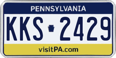 PA license plate KKS2429