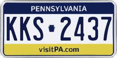 PA license plate KKS2437