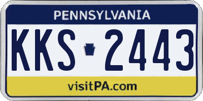 PA license plate KKS2443