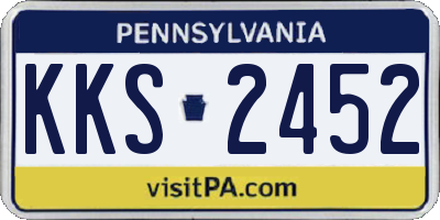 PA license plate KKS2452