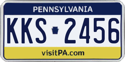 PA license plate KKS2456