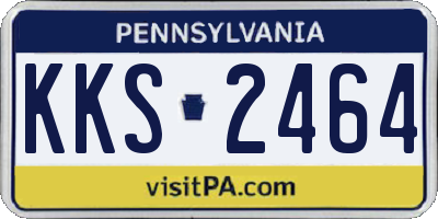 PA license plate KKS2464