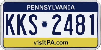 PA license plate KKS2481