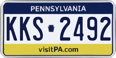 PA license plate KKS2492