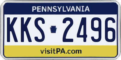 PA license plate KKS2496