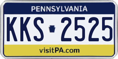 PA license plate KKS2525