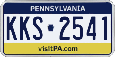 PA license plate KKS2541