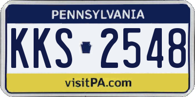 PA license plate KKS2548