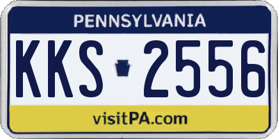 PA license plate KKS2556