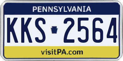PA license plate KKS2564