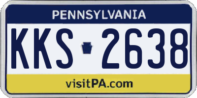 PA license plate KKS2638