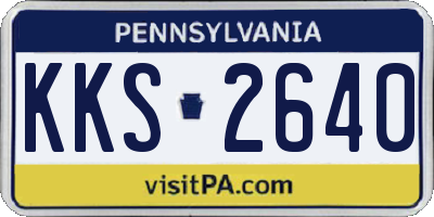 PA license plate KKS2640