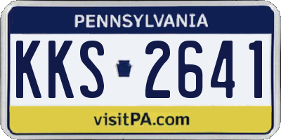 PA license plate KKS2641