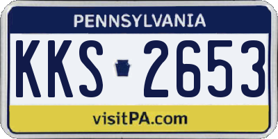 PA license plate KKS2653