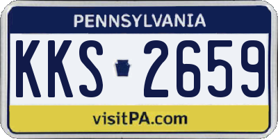 PA license plate KKS2659