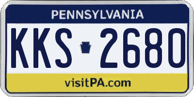 PA license plate KKS2680