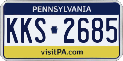 PA license plate KKS2685