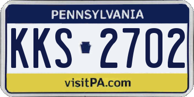 PA license plate KKS2702