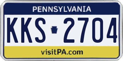 PA license plate KKS2704