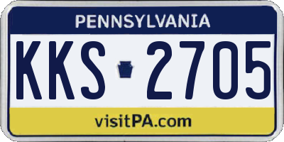 PA license plate KKS2705