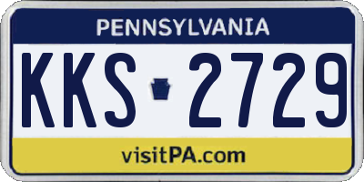 PA license plate KKS2729