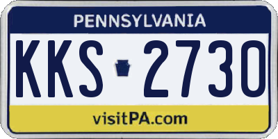 PA license plate KKS2730