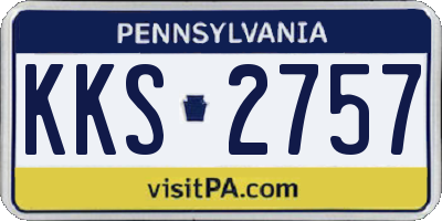 PA license plate KKS2757