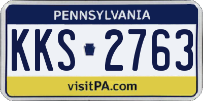 PA license plate KKS2763