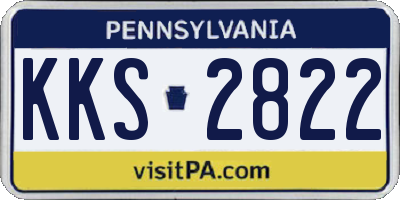PA license plate KKS2822