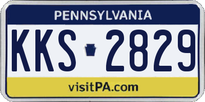 PA license plate KKS2829