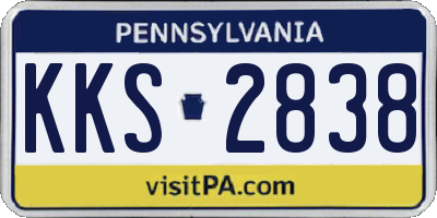 PA license plate KKS2838