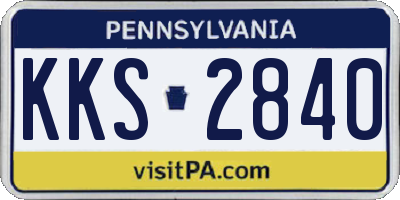 PA license plate KKS2840