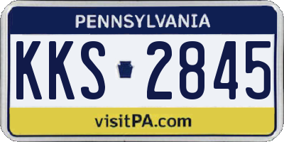 PA license plate KKS2845