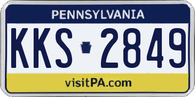 PA license plate KKS2849