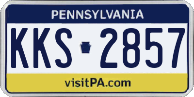 PA license plate KKS2857