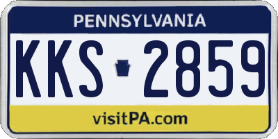 PA license plate KKS2859