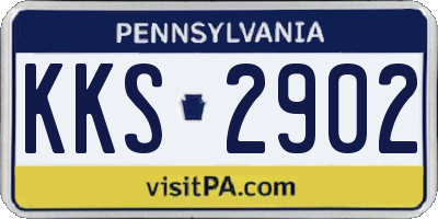 PA license plate KKS2902